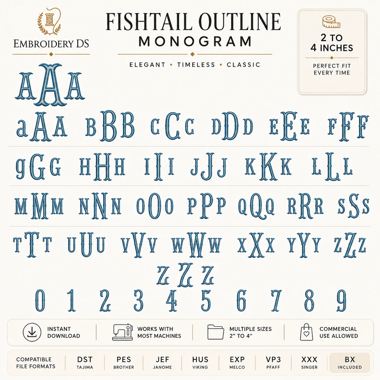 Bundle Of 13 Alphabet Machine Embroidery Designs