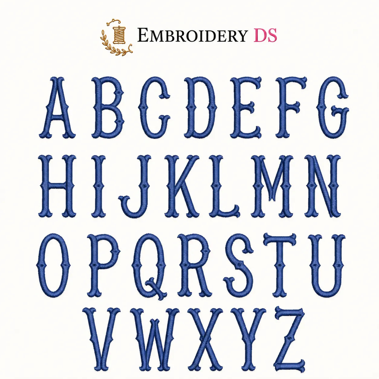 30 Alphabet Monogram Embroidery Fonts Bundle