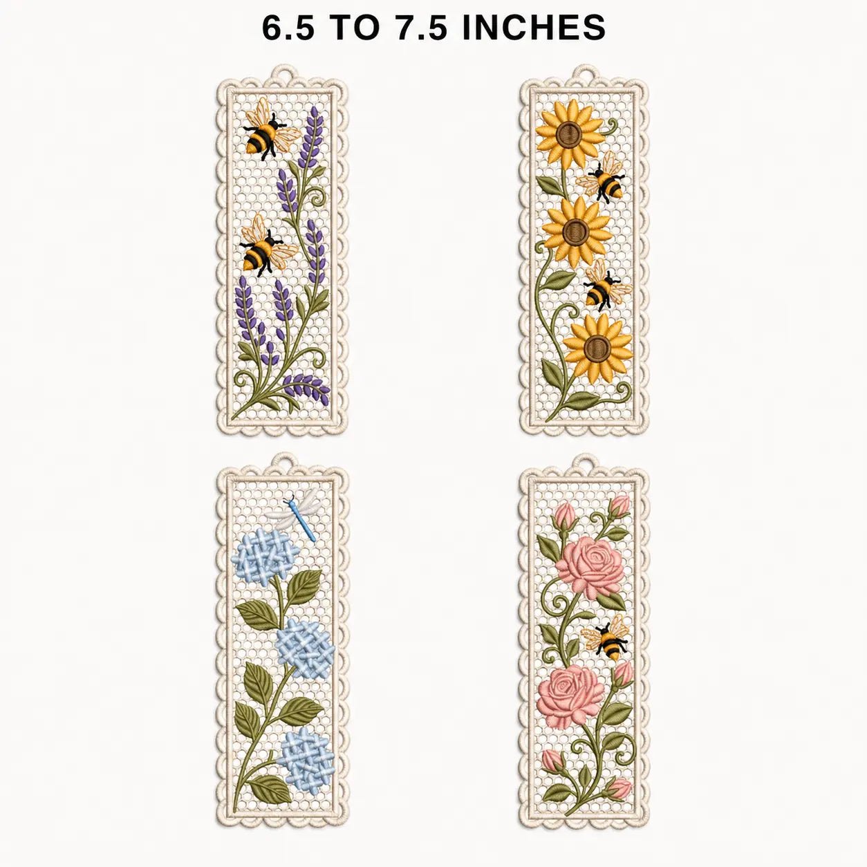 12 FSL Bookmark Embroidery Designs