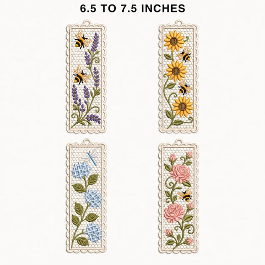 12 FSL Bookmark Embroidery Designs