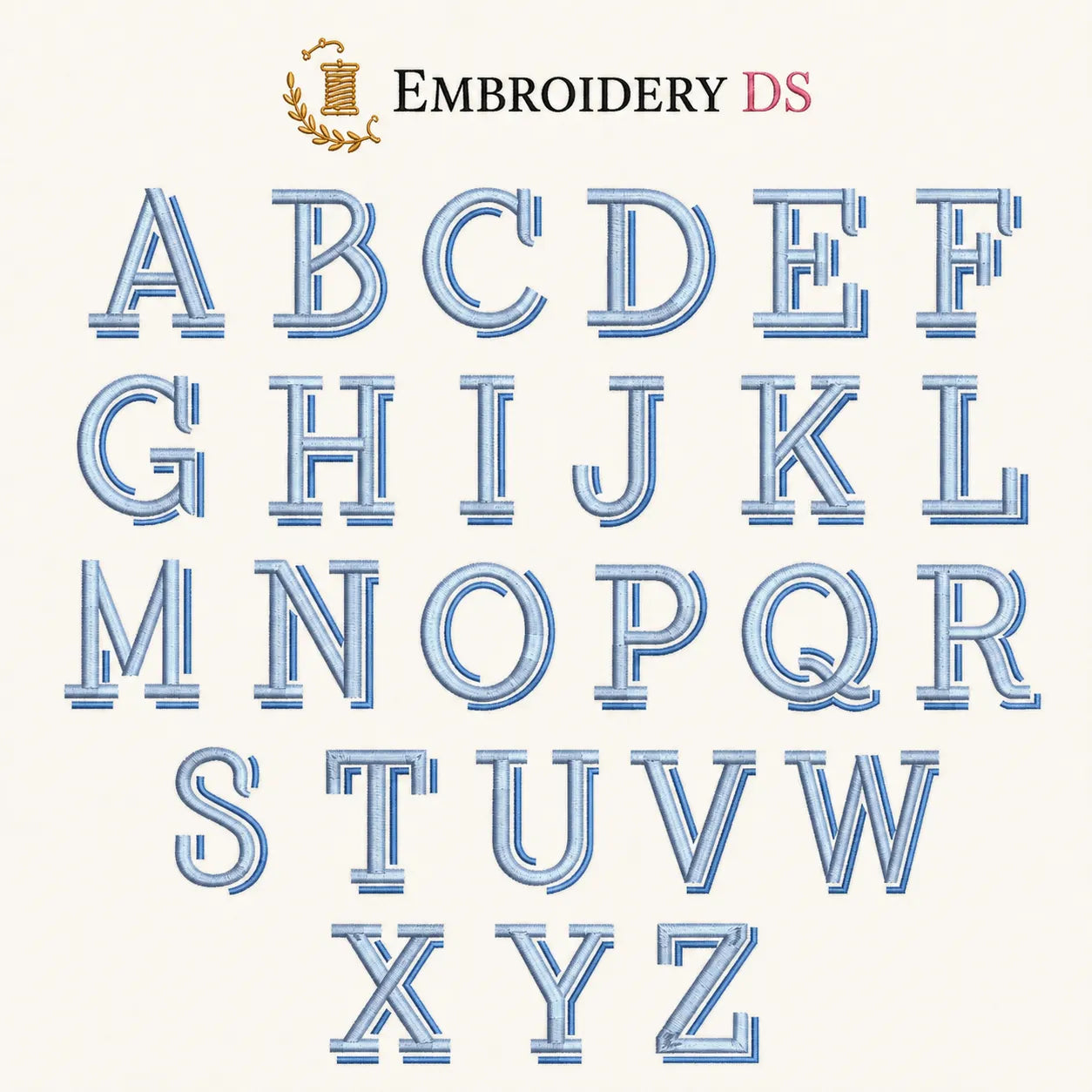 30 Alphabet Monogram Embroidery Fonts Bundle