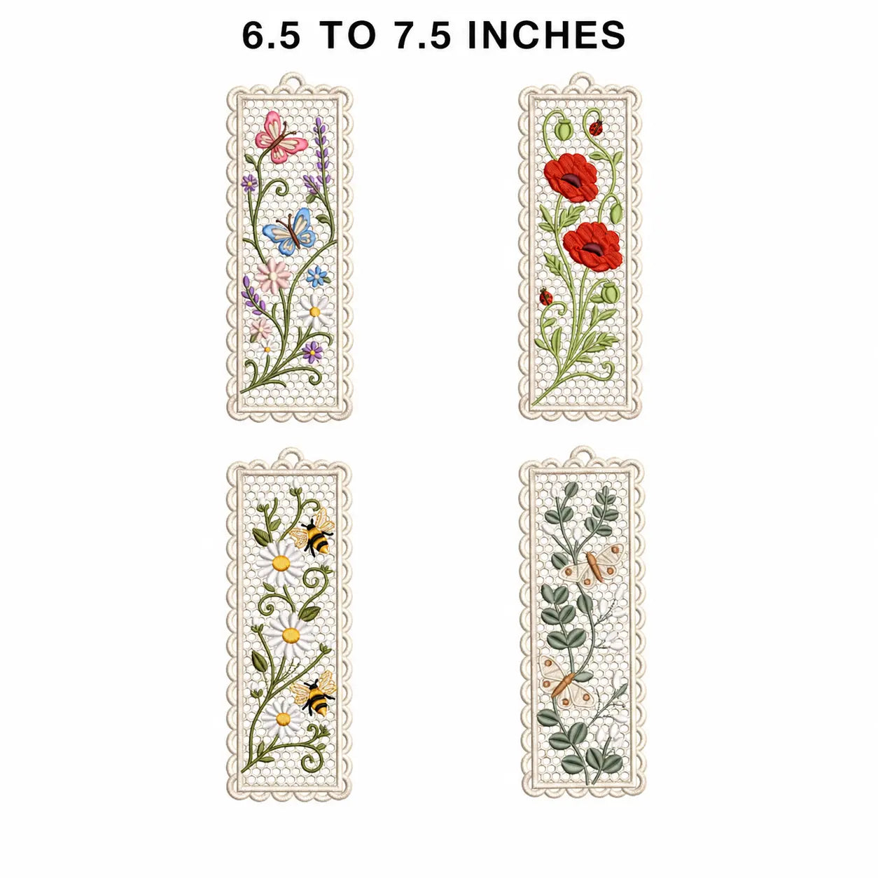 12 FSL Bookmark Embroidery Designs