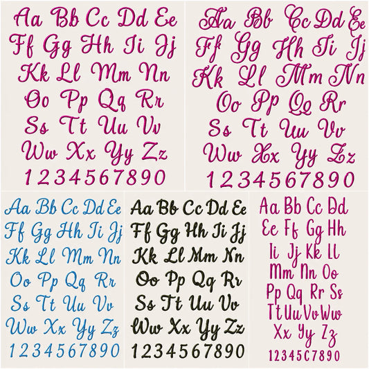 10 Embroidery Fonts Bundle – BX Fonts, Script & Cursive