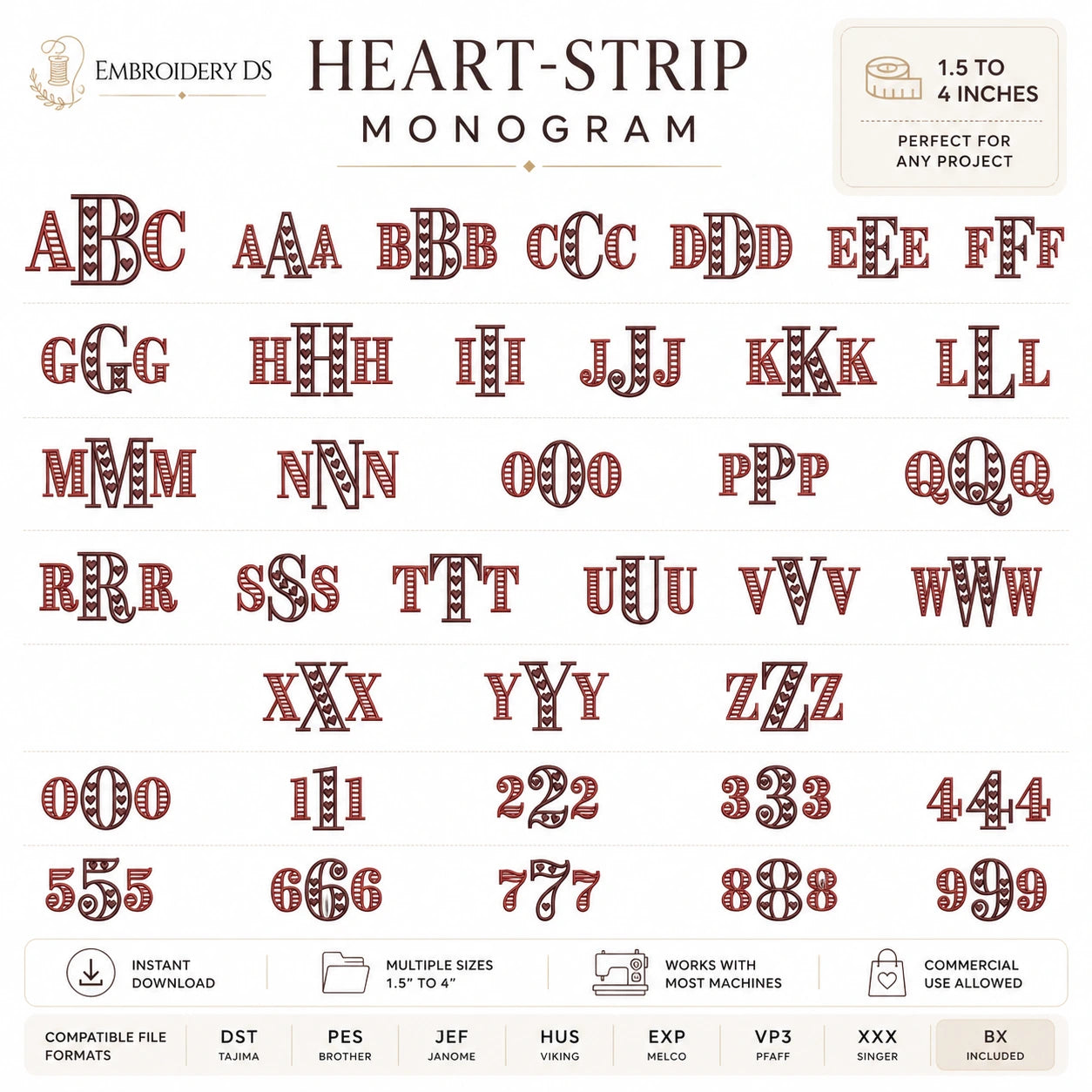 Bundle Of 13 Alphabet Machine Embroidery Designs