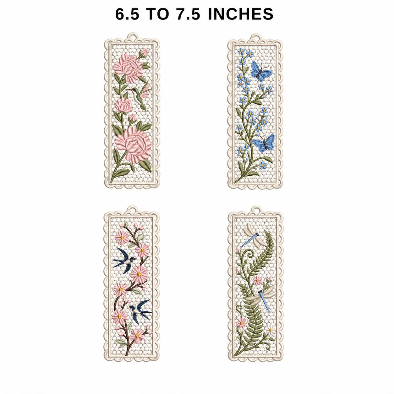 12 FSL Bookmark Embroidery Designs