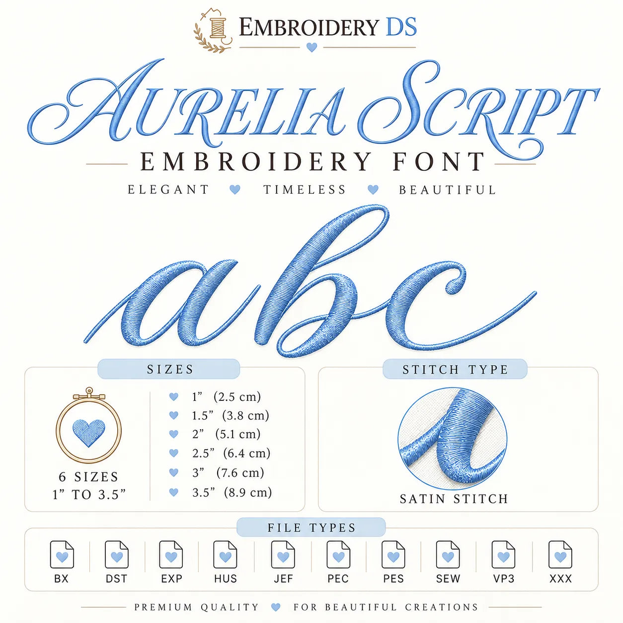Aurelia Calligraphy Embroidery Font