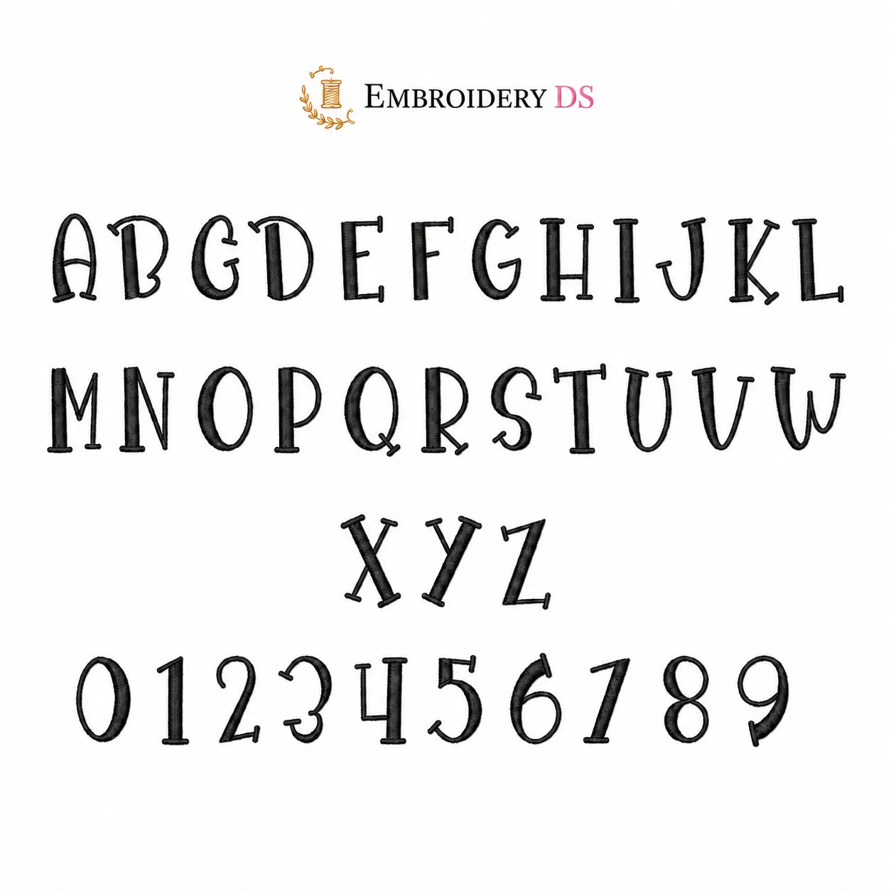 30 Handwritten Font Embroidery Bundle