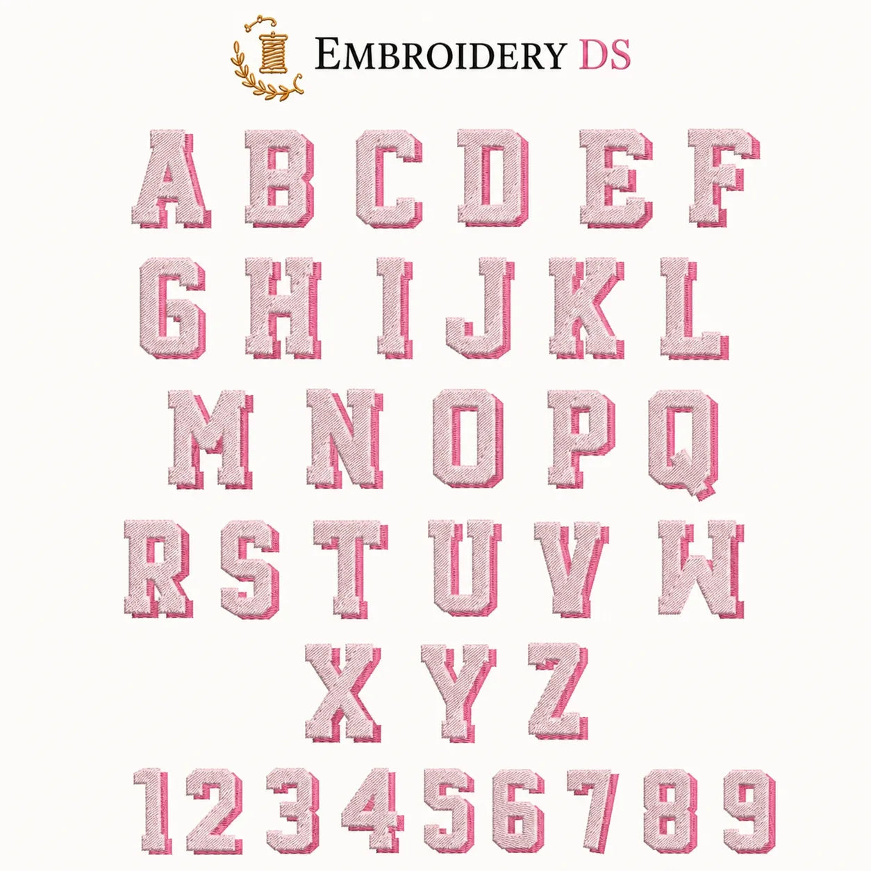 30 Alphabet Monogram Embroidery Fonts Bundle