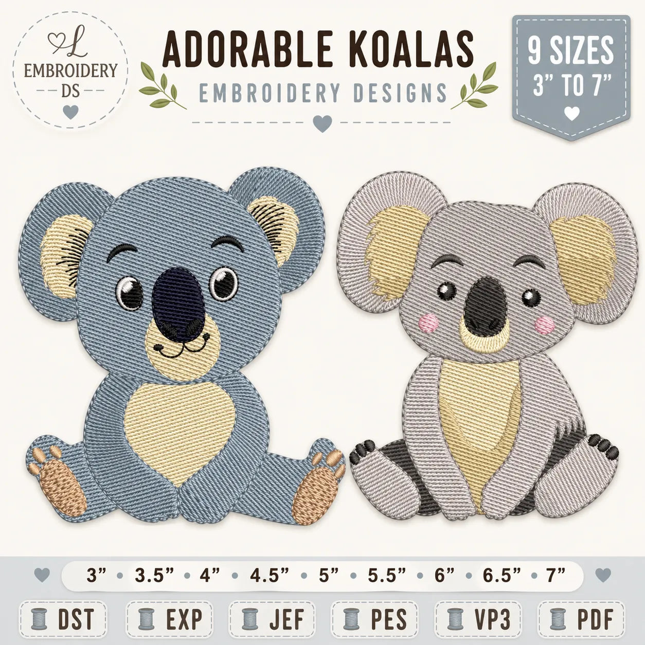 26 Safari Animal Machine Embroidery Designs Bundle