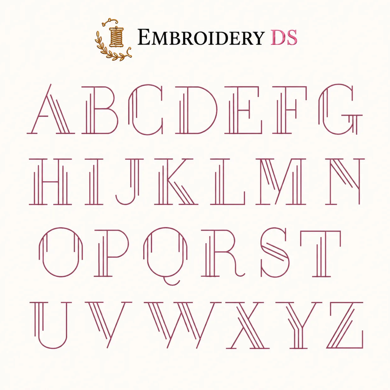 30 Alphabet Monogram Embroidery Fonts Bundle