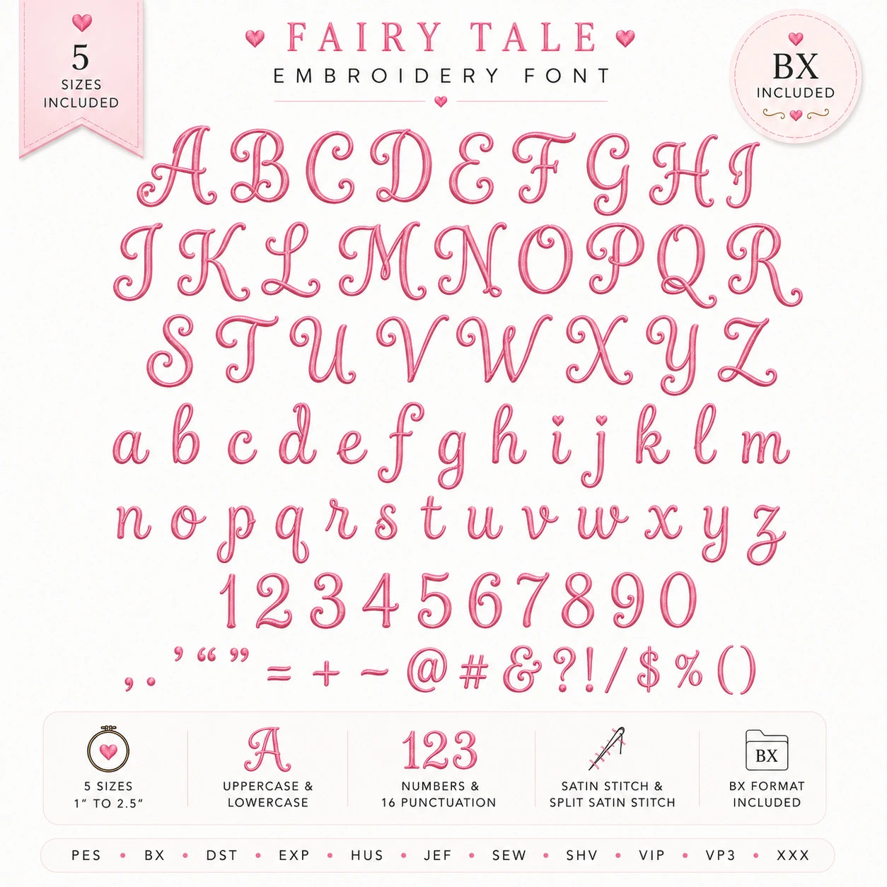 Fairy Tale Embroidery Font