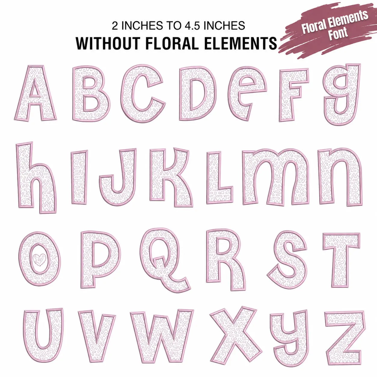 🌸 Floral (A-Z) Full Flower Alphabet Embroidery Designs Bundle